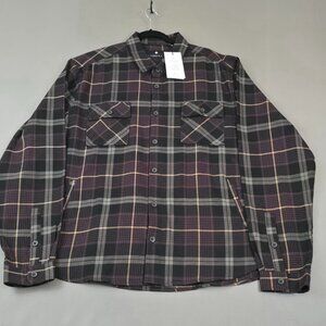 Vustra Crimson Checkered Shacket 3XL NWT Plaid Shirt Jacket Coat
